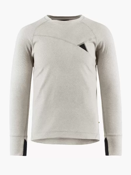 Herren Klättermusen White Clay Fleeces & Sweater Huge Men's Norna® Middle Layer