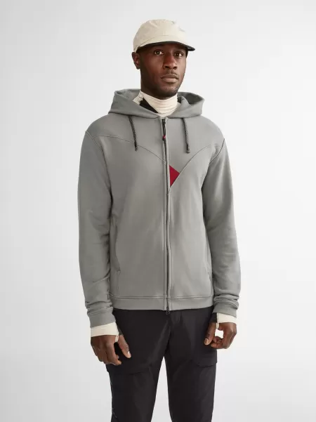Herren Fleeces & Sweater Bauge Men's Zip Hood, Klättermusen Off The Mountain® Collection Granit Grey