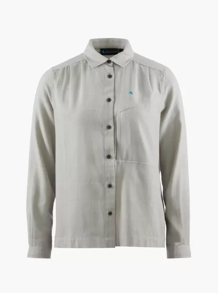 Smoke Grey-Clay Fleeces & Sweater Helheim Women's Long Sleeve Shirt Klättermusen Damen
