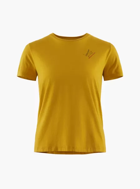 Klättermusen Tops Und Hemden Runa Endeavour Women's Short Sleeve Tee Gold Damen