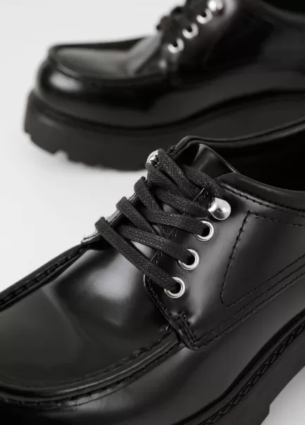 Teuer Vagabond Cosmo 2.0 Schuhe Halbschuhe Damen Schwarzes Poliertes Leder