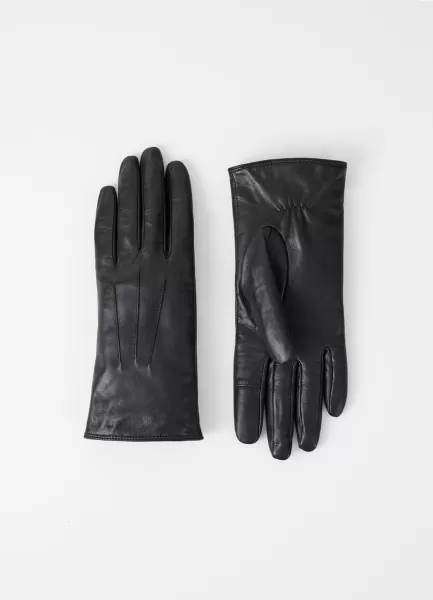 Damen Vagabond Handschuhe Schwarzes Leder Qualität Classic Glove W