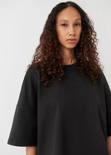 Nachhaltigkeit Boxy T-Shirt Damen Vagabond T-Shirts Schwarzes Textilie
